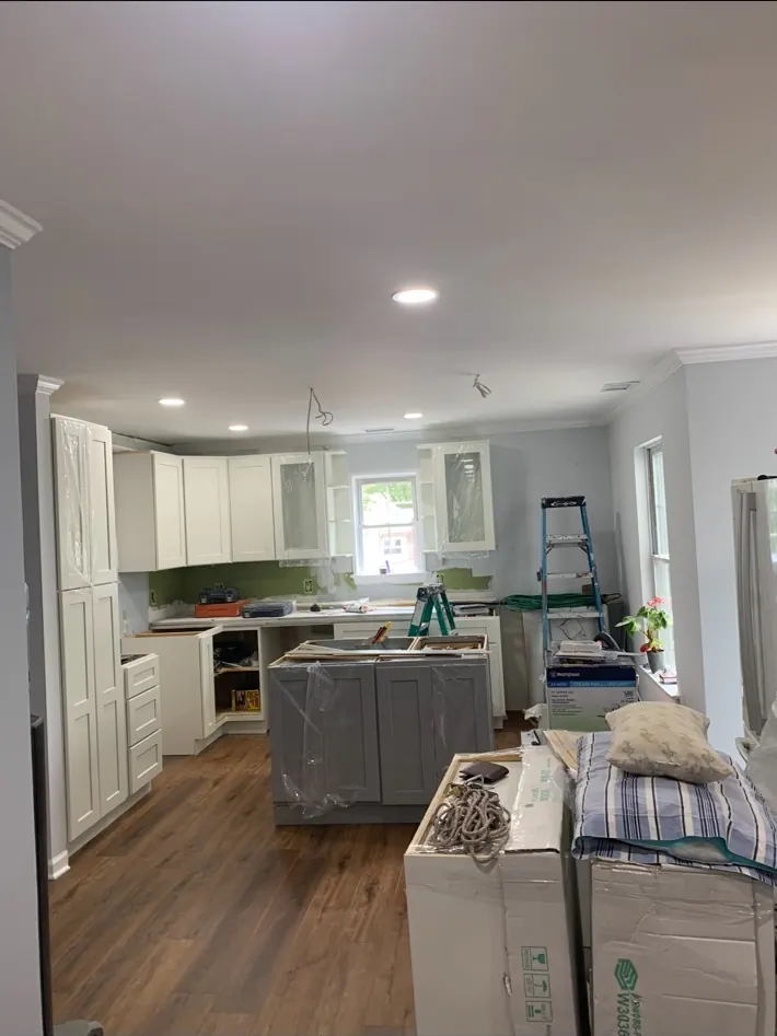 Kitchen remodeling project in progress